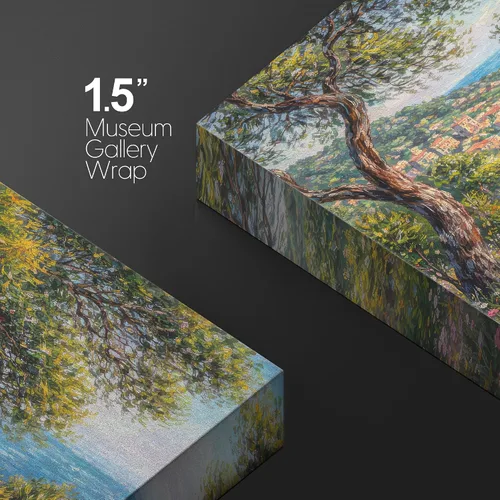 Vista 85 de wall26 Prado con álamos por Claude Monet - Arte moderno impresionista, arte en lienzo para el hogar, 12 x 18 pulgadas