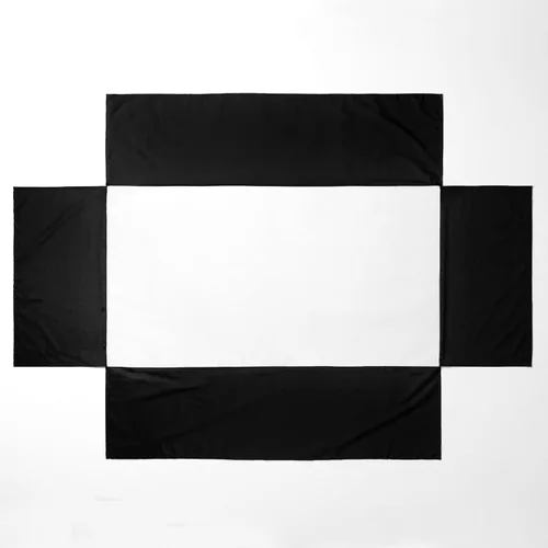 Vista 3 de Bacati Falda de cama sólida para cuna/niño pequeño, color negro, caída de 13 pulgadas