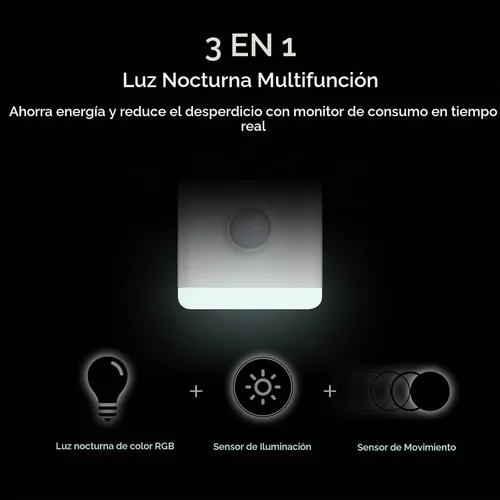 Vista 5 de THIRDREALITY Luz nocturna multifunción, repetidor Zigbee, 3 en 1 combina un sensor de movimiento, un sensor de iluminación y luz nocturna
