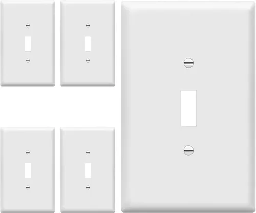 Vista 9 de ENERLITES - Placa de pared para interruptor de luz, acabado brillante, tamaño mediano, hueco para un interruptor de 4.88 x 3.11 pulgadas