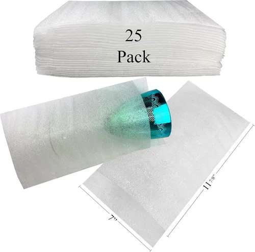 Vista 5 de Bolsas de espuma de 7"x 11-7/8" para vasos (paquete de 25), bolsas de espuma de acolchado para proteger platos, bolsas de espuma para mudanza