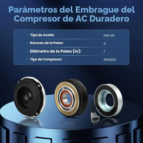 Vista 3 de ECCPP Embrague del compresor del A/C para Fiat 500X 2.4L 2016-2018 para Jeep Renegade 2.4L 2015-2021 AC Clutch