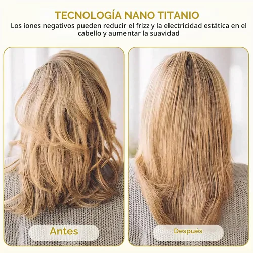 Vista 6 de DAN Technology Cepillo secador de doble voltaje,Cepillo secador de pelo de 2 pulgadas,Cepillo de aire caliente de barril ovalado 2 en 1,Cepillo