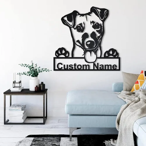 Vista 22 de Letrero de madera personalizado de perro Airedale Terrier Letrero de madera personalizado Airedale Terrier Airedale Terrier divertido Regalo