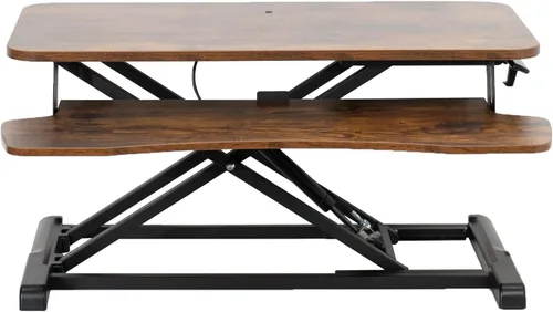 Vista 30 de VIVO Convertidor de escritorio de 26 pulgadas, Serie K, elevador ajustable de sentado a parado, estación de trabajo para dos monitores y laptop