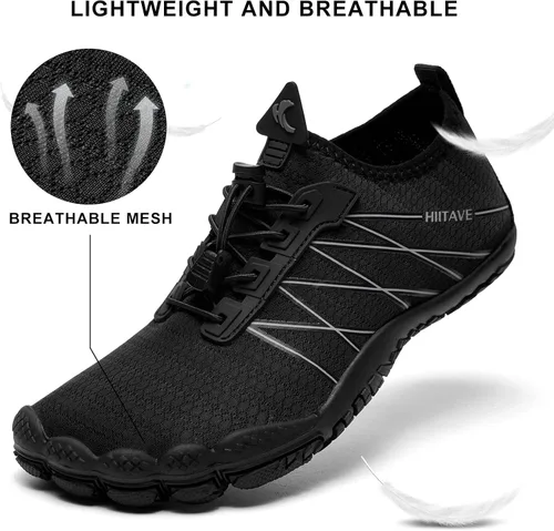 Vista 2 de HIITAVE - Zapatos acuáticos y con sensación de pies descalzos para hombre calcetines acuáticos de secado rápido para deportes al aire libre