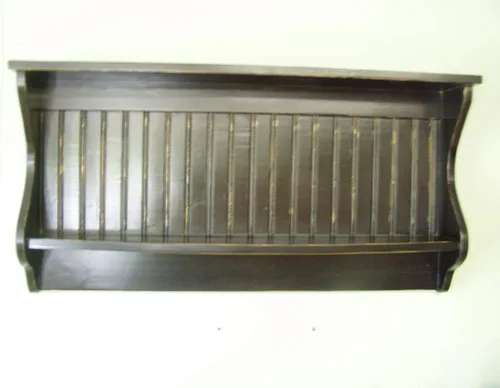 Vista 4 de Plate Holder/Primitive Home Decor/Plate And Platter Display/Bowl Rack with Shelf