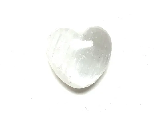 Vista 12 de Amatista 30MM pulido Worry Stone Puff Heart and Velvet Pouch