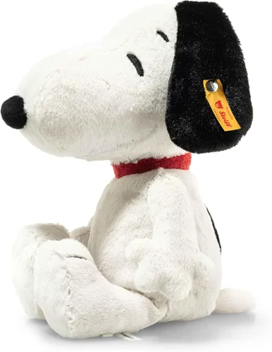 Vista 2 de Steiff Peanuts Snoopy - Animal de peluche de amigo, color blanco y negro, 12 pulgadas