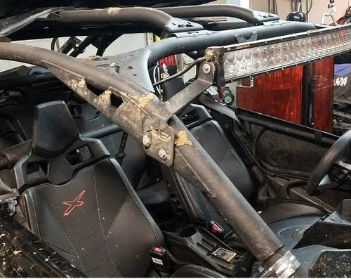 Vista 6 de Soporte de barra de luz LED ajustable de 42 pulgadas compatible con: Can-Am Maverick X3