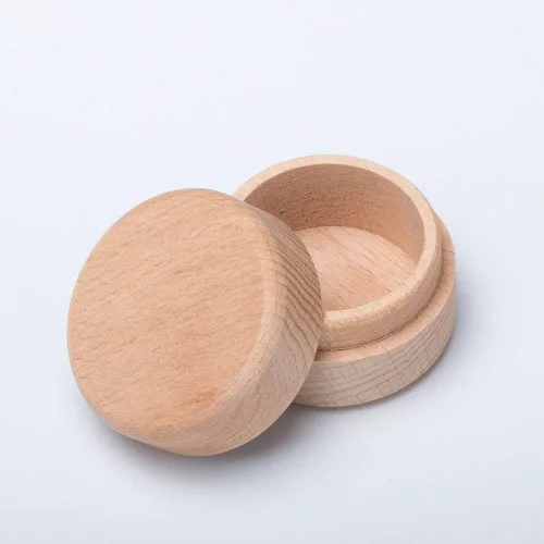Vista 5 de Vctitil Caja de almacenamiento Redonda de madera Mini caja de madera redonda, Mini caja de madera de almacenamiento, Caja de madera