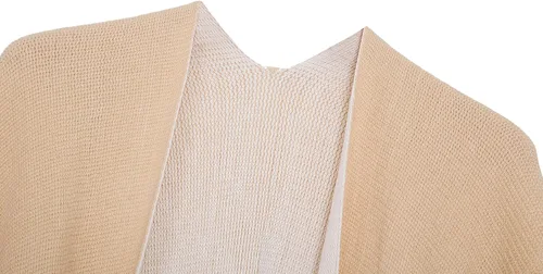 Vista 3 de Urban CoCo Poncho vintage de invierno para mujer, capa con borlas, chal envolvente