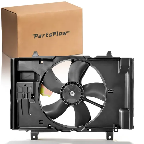 Vista 2 de PartsFlow Conjunto de ventilador de refrigeración del radiador para Nissan Versa 620-456 2007 2008 2009 2010 2011 2012