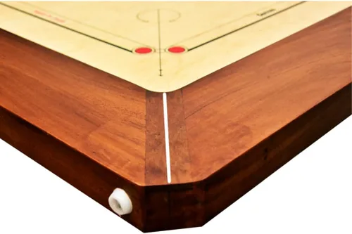 Vista 2 de KNK Carrom Board Champion Bulldog Jumbo Carrom Tablero de juego familiar para interiores aprobado por la Federación Internacional Carrom resistente