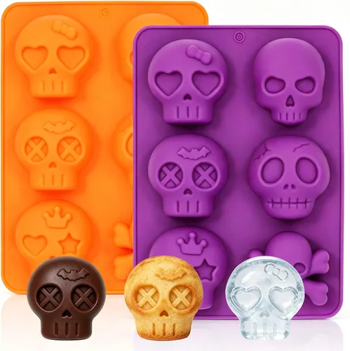 Vista 27 de 4 moldes de silicona para caramelos, 55 cavidades antiadherentes redondos Azul+rosa: 4 piezas