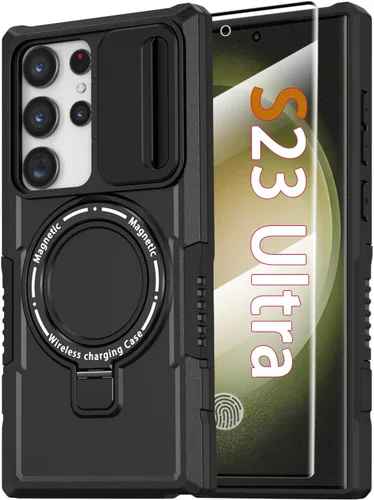 Vista 78 de Funda magnética para Samsung Galaxy Note 20 Ultra con soporte de anillo [con protector de pantalla] [Compatible con carga inalámbrica MagSafe] Funda
