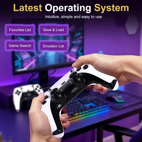 Vista 5 de 2026 Upgraded Retro Gaming Console with 20k+ Classic Games & 23 Emulators, 4K HDMI Plug & Play Game Stick for TV, Includes Dual 2.4G Wireless