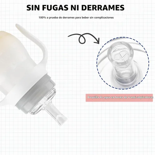 Vista 9 de Kit de conversión de vasos para sorber de paja para biberones Mam, parte superior suave y popote con peso, kit de transición con asas, paquete de 3