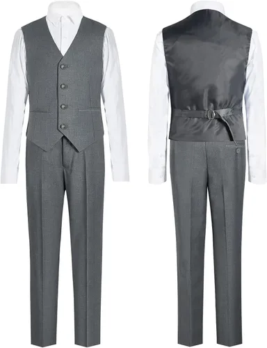 Vista 2 de Conjunto de traje formal de vestir ajustado para niños