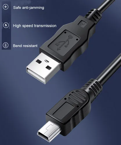 Vista 5 de Cable USB de repuesto UC-E4 UC-E15 UC-E19 Mini USB Cable de transferencia de fecha compatible con Nikon Digital SLR DSLR D300 D3000 D300S D3100 D3S
