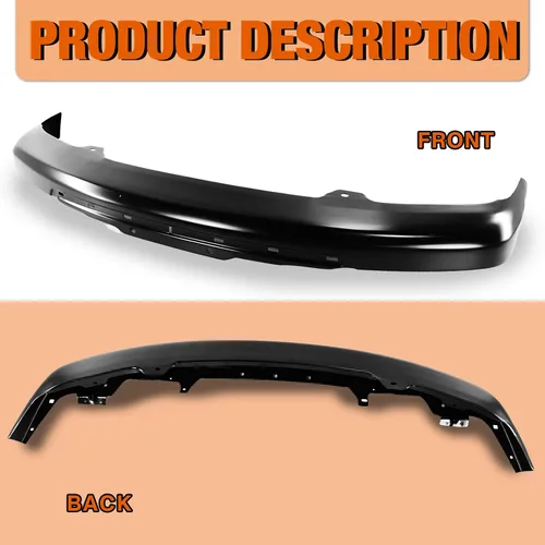 Vista 3 de CarPartsDepot Barra frontal para parachoques delantero, color negro, con soporte, compatible con Chevrolet Colorado y GMC Canyon 2004-2012 y Isuzu