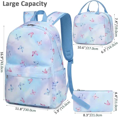 Vista 2 de Meisohua Mochila para niñas y escuelas primarias, mochila escolar para niños, bolsas escolares ligeras para niñas y niños