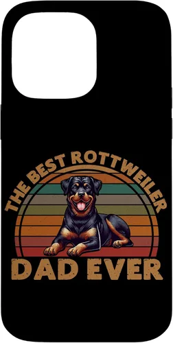 Vista 21 de Best Rottweiler Dad Ever Rottie Father Dog Parent Retro Case for iPhone 16