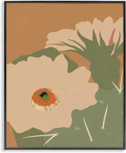 Vista 16 de Abstracto Cactus Trio Botanical, 11 x 14 pulgadas enmarcado Giclée Print Azul