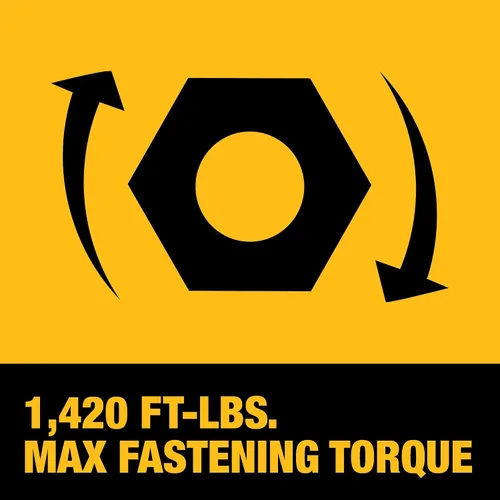 Vista 8 de DEWALT Kit de llave de impacto inalámbrica 20V MAX XR de 3/4 pulgadas con batería POWERSTACK y cargador (DCF964GH1)