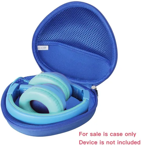 Vista 2 de adada Estuche rígido de viaje para auriculares iClever HS19/iClever BTH12 para niños (azul)