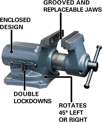 Vista 2 de Wilton Super-Junior tornillo de banco, 4" ancho de mandíbula, apertura de mandíbula de 2-1/4", garganta de 2" (Modelo SBV-100)