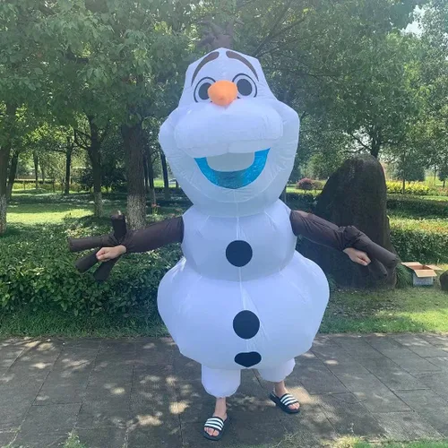 Vista 4 de UBCM Olaf Costume Inflatable Costume Fancy Party Dress Birthday Outfit Adult Size Costume