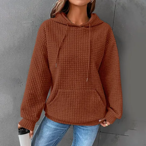 Vista 82 de SHAOBGE Sudaderas con capucha de gran tamaño para mujer, sudaderas con capucha para entrenamiento, suéteres casuales y cómodos trajes de moda