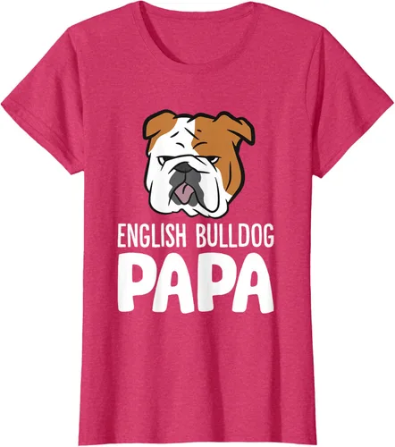 Vista 11 de Camiseta divertida de Bulldog Inglés para papá dueño de perro, Negro