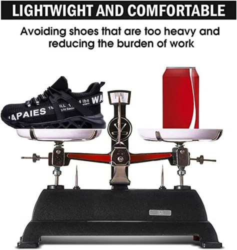 Vista 5 de Best Womens Steel Toe Shoes Women's Lightweight Composition Toe Work Shoes Fashion Steel Toe Shoes for Men Safety Shoes Proof Resistant for