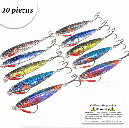 Vista 4 de Plantillas de pesca verticales de agua salada, cuchara de jigging vertical, señuelos de atún de pesca, señuelos artificiales de pesca para atún
