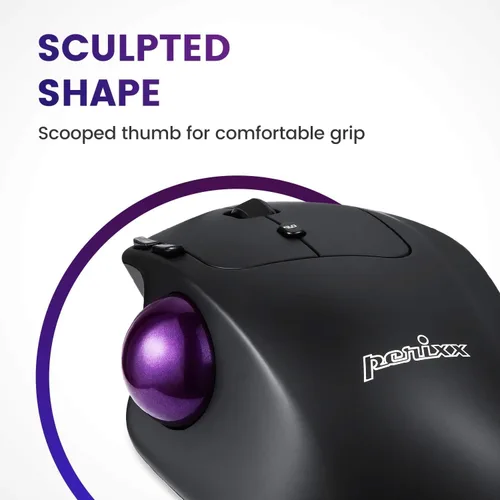 Vista 7 de Perixx PERIMICE-720, Ratón ergonómico inalámbrico con ángulo ajustable, color negro (11449)