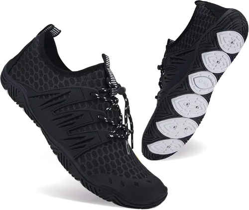 Vista 3 de MAYZERO Zapatos de agua para hombres y mujeres, zapatos de surf, playa, piscina, zapatos de punta ancha, senderismo, zapatos de agua, zapatillas