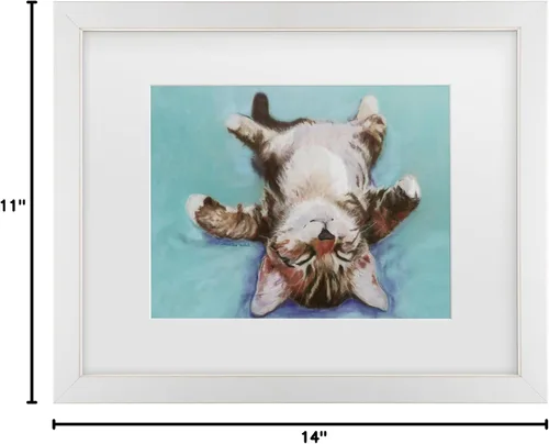Vista 5 de Little Nappers por Pat Saunders-Blanco, Blanco Mate, Marco Blanco Envejecido 11x14 pulgadas