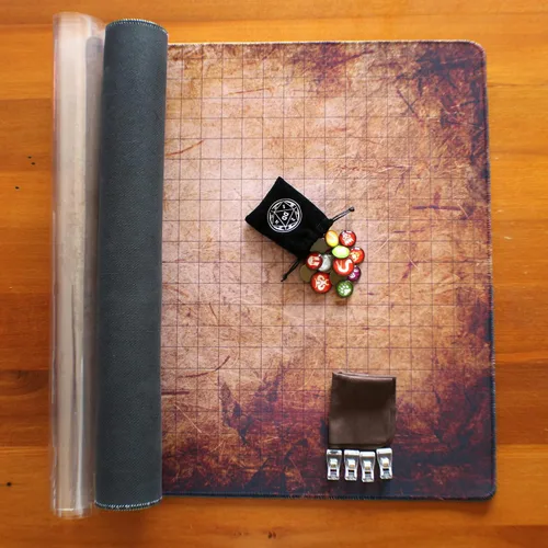 Vista 2 de Alfombrilla de batalla de cuadrícula con fichas de juego para Calabozos y Dragones