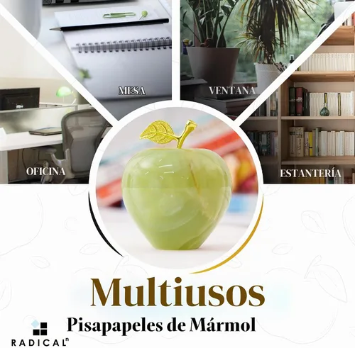 Vista 5 de Radicaln - La mejor decoración para el hogar - Pisapapeles de mármol de ónix verde – Decoración hecha a mano, ideas de mármol – Adecuado