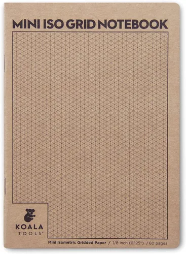 Vista 6 de KOALA TOOLS Mini cuaderno de papel cuadriculado 5" x 7", 60 pp. - Juego de cuadernos de campo cuadriculado, cuadrícula y gráficos - Para uso