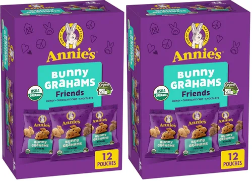 Vista 140 de Annie's Organic Chocolate Bunny Graham Snacks, 7.5 onzas