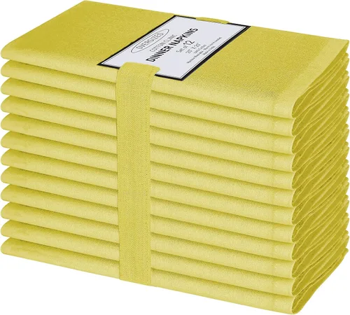 Vista 27 de Cotton Clinic Servilletas de tela 100% algodón extra grandes de 20 x 20 pulgadas, juego de 4 servilletas de mesa suaves y duraderas reutilizables