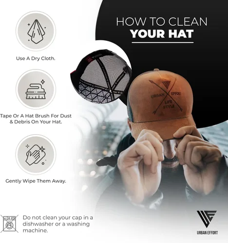 Vista 142 de Urban Effort Gorra trasera de malla, para hombres y mujeres, gorra de béisbol de 5 paneles, gran cierre a presión para caza y senderismo