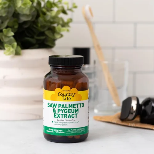 Vista 2 de Country Life Saw Palmetto y extracto de Pygeum - Suplemento de salud de próstata para la salud masculina - Promueve la función saludable del tracto