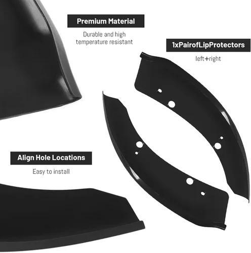Vista 3 de Protector Divisor de Labio de Parachoques Delantero Compatible con Dodge Charger Hellcat/SRT 392 / Scat Pack/RT Scat Pack/GT/RT 2015-2021, Negro