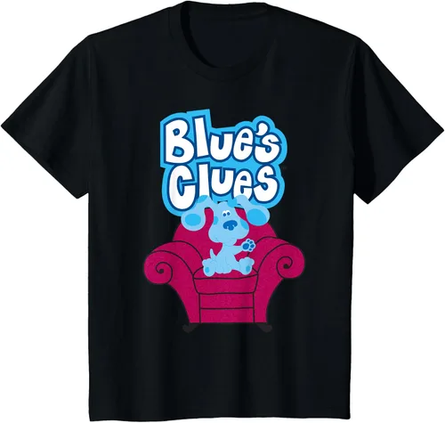 Vista 34 de Camiseta Blue's Clues On Red Sofa Negro