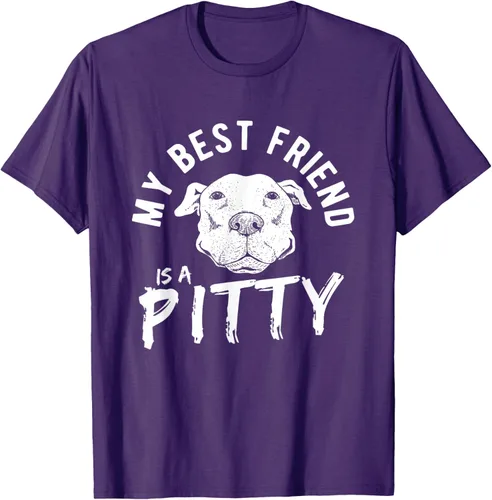 Vista 73 de My Best Friend Is A Pitty Pitties Pitbull - Camiseta Negro
