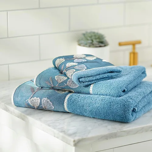 Vista 6 de Zahari Home Capri - Juego de toallas de baño de 3 piezas, toalla de baño, toalla de mano y toalla facial, decoración moderna, hermoso diseño único